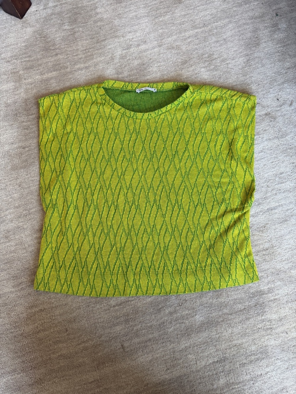 Chartreuse Knit Top - Women